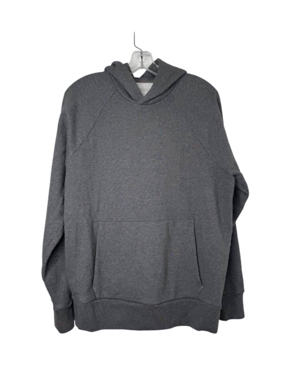 EVERLANE Track Hoodie in Dark Heather Grey - Picture 4 of 8